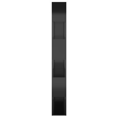 vidaXL bogskab/rumdeler 100x24x188 cm spånplade sort højglans