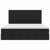 vidaXL Seng med opbevaring og LED med madras Sort 180 x 200 cm Fl&oslash;jl