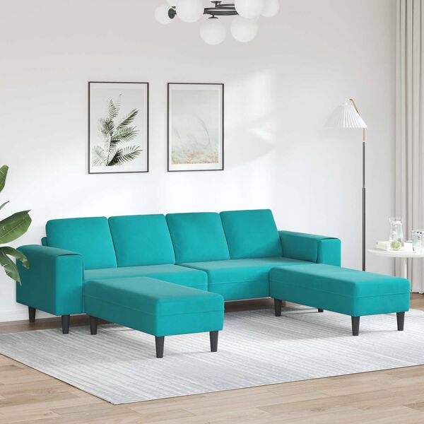 vidaXL Stue Sofa 3 pcs Turkis