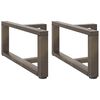 vidaXL sofabordsben T-formet 2 stk. sort 60x25x(30-31) cm st&aring;l