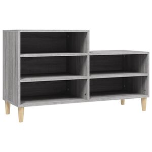 vidaXL skoskab 102x36x60 cm konstrueret tr&aelig; gr&aring; sonoma-eg