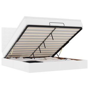 vidaXL osmannisk sengeramme med madras 160x200 cm kunstl&aelig;der hvid