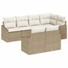 vidaXL Havesofa S&aelig;t 7 stk. Beige og hvid polyrattan