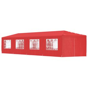 vidaXL Party Tent 1200 x 300 x 255 cm R&oslash;d PE og st&aring;l