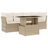vidaXL sofas&aelig;t til haven 5 dele med hynder polyrattan beige