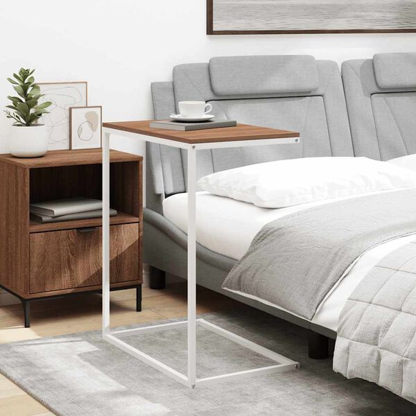 vidaXL sidebord 55x35x66 cm konstrueret tr&aelig; hvid