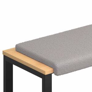vidaXL B&aelig;nkpude Sherpa-stof Lysegr&aring; Dybde 35 cm