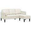 vidaXL Sofa S&aelig;t med pude 2 pcs Creme Polyester