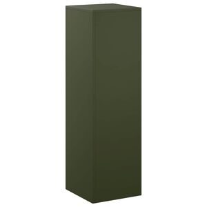 vidaXL Planteholder Olivengr&oslash;n 30 x 30 x 100 cm Cortenst&aring;l