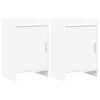 vidaXL Sengeborde 2 stk. Hvid 40 x 30 x 60 cm Konstrueret tr&aelig;