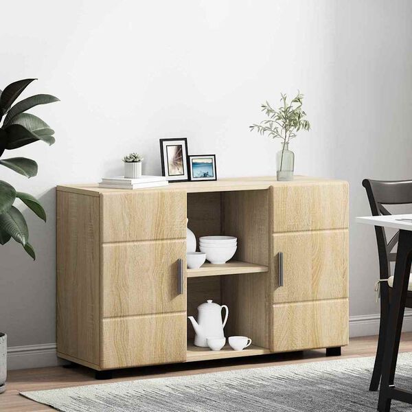 vidaXL Sideboard med hylde FLORIN Sonoma eg 88,5 x 30,5 x 55,5 cm