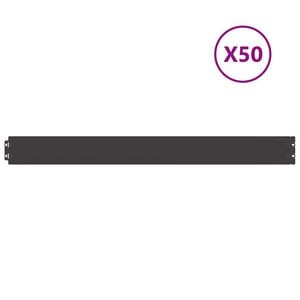 vidaXL Pl&aelig;nekant 50 stk. 10 x 103 cm Koldvalset st&aring;l Sort