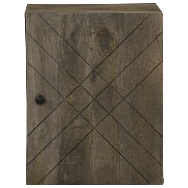 vidaXL v&aelig;gh&aelig;ngt badev&aelig;relsesskab sort 38x33x48 cm massivt mangotr&aelig;