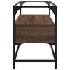vidaXL tv-bord med glasplade 80x35x51 cm konstrueret tr&aelig; brun eg