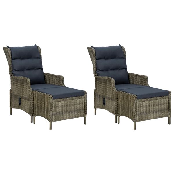 vidaXL spisebordss&aelig;t til haven 5 dele brun