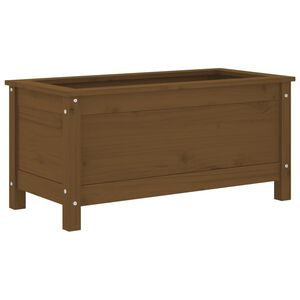 vidaXL plantekasse 82,5x40x39 cm massivt fyrretr&aelig; gyldenbrun
