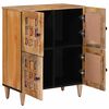 vidaXL Sideboard med d&oslash;r Naturfarvet 60 x 33 x 75 cm Massivt mangotr&aelig;