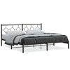 vidaXL sengeramme med sengegavl 193x203 cm metal sort