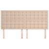 vidaXL sengegavl Cappuccino 200x5x118/128 cm kunstlæder