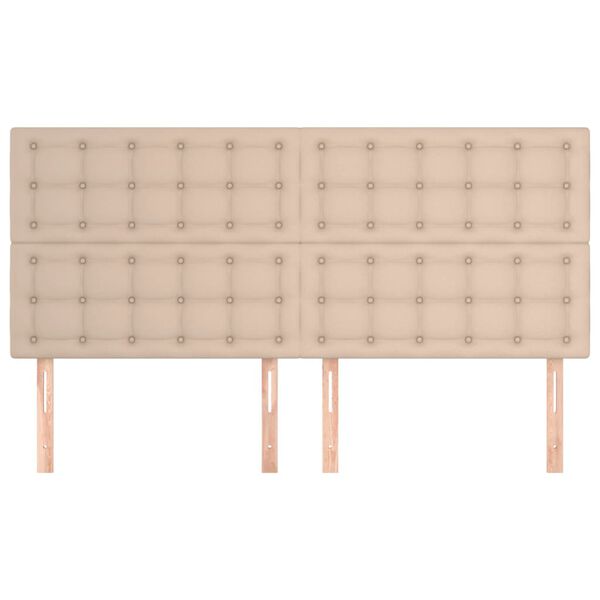 vidaXL sengegavl Cappuccino 200x5x118/128 cm kunstlæder