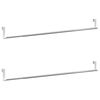vidaXL gardinst&aelig;nger 2 stk. 60-105 cm aluminium hvid og s&oslash;lvfarvet