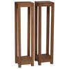 vidaXL Planteholder 2 stk. Naturfarvet 25 x 25 x 100 cm Massiv Teaktr&aelig;