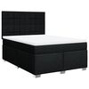 vidaXL kontinentalseng med madras 160x200 cm stof sort