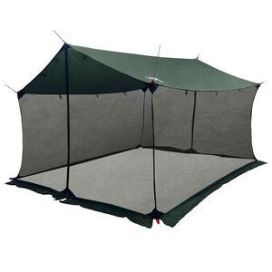 vidaXL Camping tarp med mesh v&aelig;gge 340 x 260 x 220 cm Army Gr&oslash;n