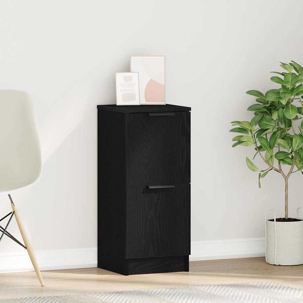 vidaXL Sideboard Sort eg 30 x 30 x 70 cm Konstrueret tr&aelig;