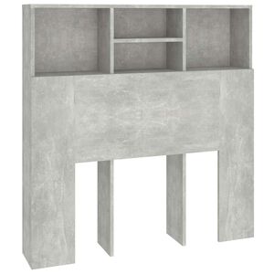 vidaXL sengegavl med opbevaring 100x19x103,5 cm betongr&aring;