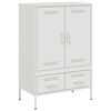 vidaXL skab 68x39x101,5 cm st&aring;l hvid