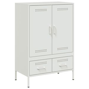 vidaXL skab 68x39x101,5 cm st&aring;l hvid