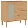 vidaXL sk&aelig;nk SENJA 80x40x80 cm rattan-look massivt fyrretr&aelig; brun