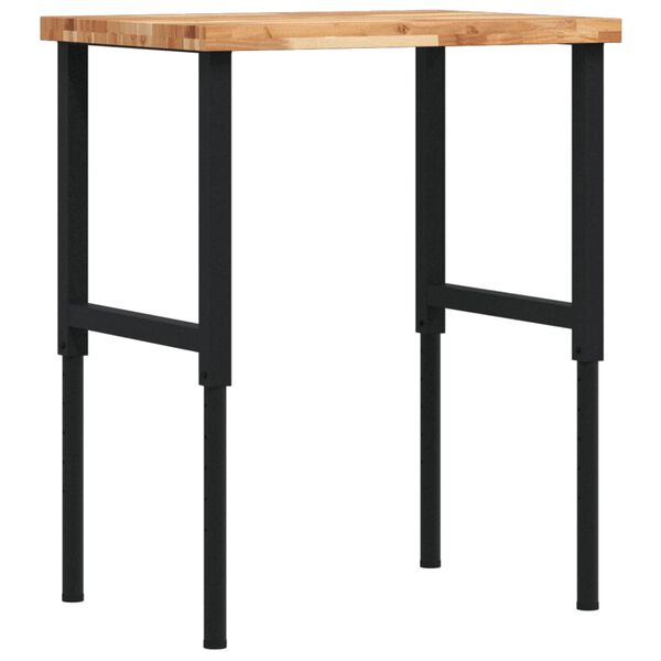 vidaXL arbejdsbænk 80x60x(73-99,5) cm massivt akacietræ rektangulær