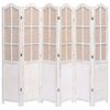 vidaXL 6-panels rumdeler 210 x 165 cm stof hvid