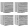 vidaXL v&aelig;gh&aelig;ngtee tv-skab 4 stk. 30,5x30x30 cm gr&aring; og sonoma-eg