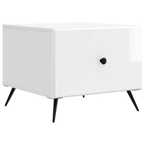vidaXL Sofabord Hvid h&oslash;jglans 49 x 50 x 40 cm Konstrueret tr&aelig;