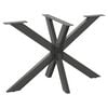 vidaXL spisebordben edderkopformet antracit 120x68x(72-73) cm st&aring;l