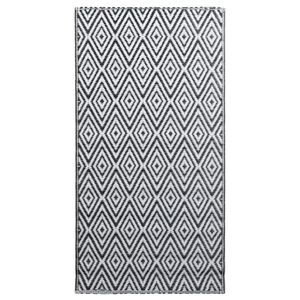 vidaXL udend&oslash;rst&aelig;ppe ARAKIL 160x230 cm PP hvid og sort