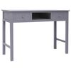 vidaXL skrivebord 108x45x76 cm massivt kejsertr&aelig; gr&aring;