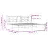 vidaXL sengeramme med sengegavl 193x203 cm metal sort