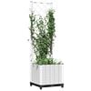 vidaXL plantekasse med espalier 40x40x136 cm PP hvid