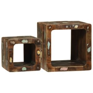 vidaXL TV Enheder 2 stk. Flerfarvet 36 x 30 x 36 cm Solid genbrugs tr&aelig;