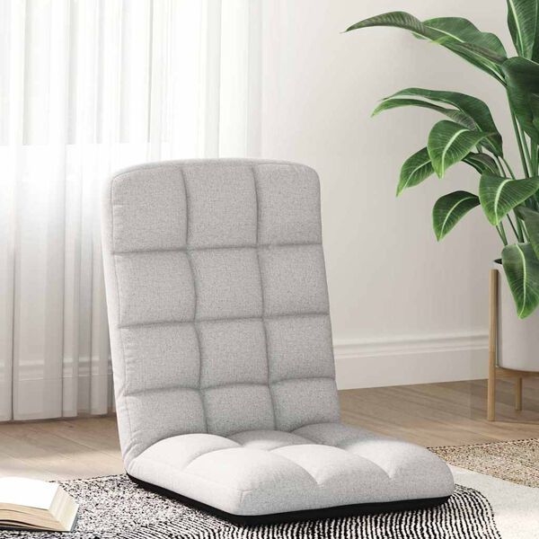 vidaXL foldbar gulvstol 71x51x62 cm stof skygr&aring;