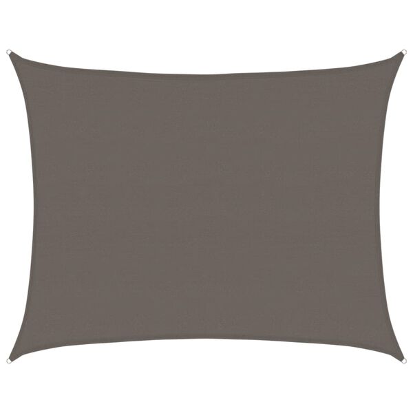 vidaXL solsejl 160 g/m&sup2; 6x8 m HDPE antracitgr&aring;