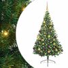 vidaXL Kunstig Forbelyst Juletr&aelig; med 300 LED'er Gr&oslash;n 180 cm PVC