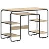 vidaXL Skrivebord med opbevaring Sonoma-eg 113,5 x 52 x 75,5 cm