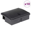 vidaXL musef&aelig;lder 10 stk. 13x10x4 cm sort