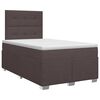 vidaXL Boxmadras med topmadras M&oslash;rk Brun 120 x 190 cm Stof