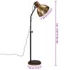 vidaXL gulvlampe 30x30x100-150 cm 25 W E27 antik messingfarve